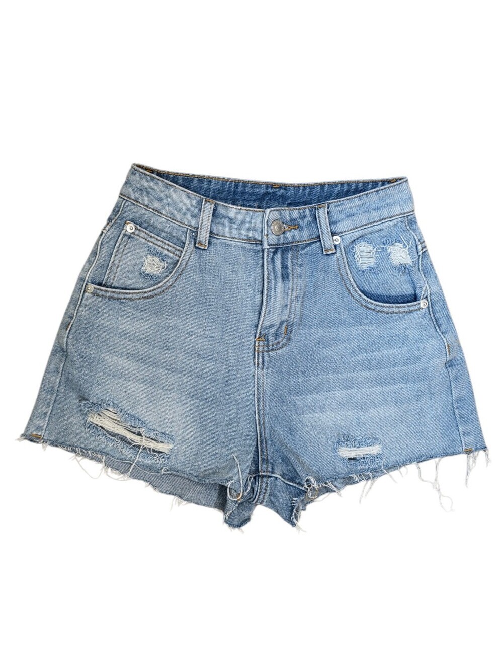 Princess Polly Feels Like Summer Light Wash Denim Shorts NWT Size US 2